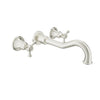 Baril Two handles wall-mounted lavatory faucet, drain not included