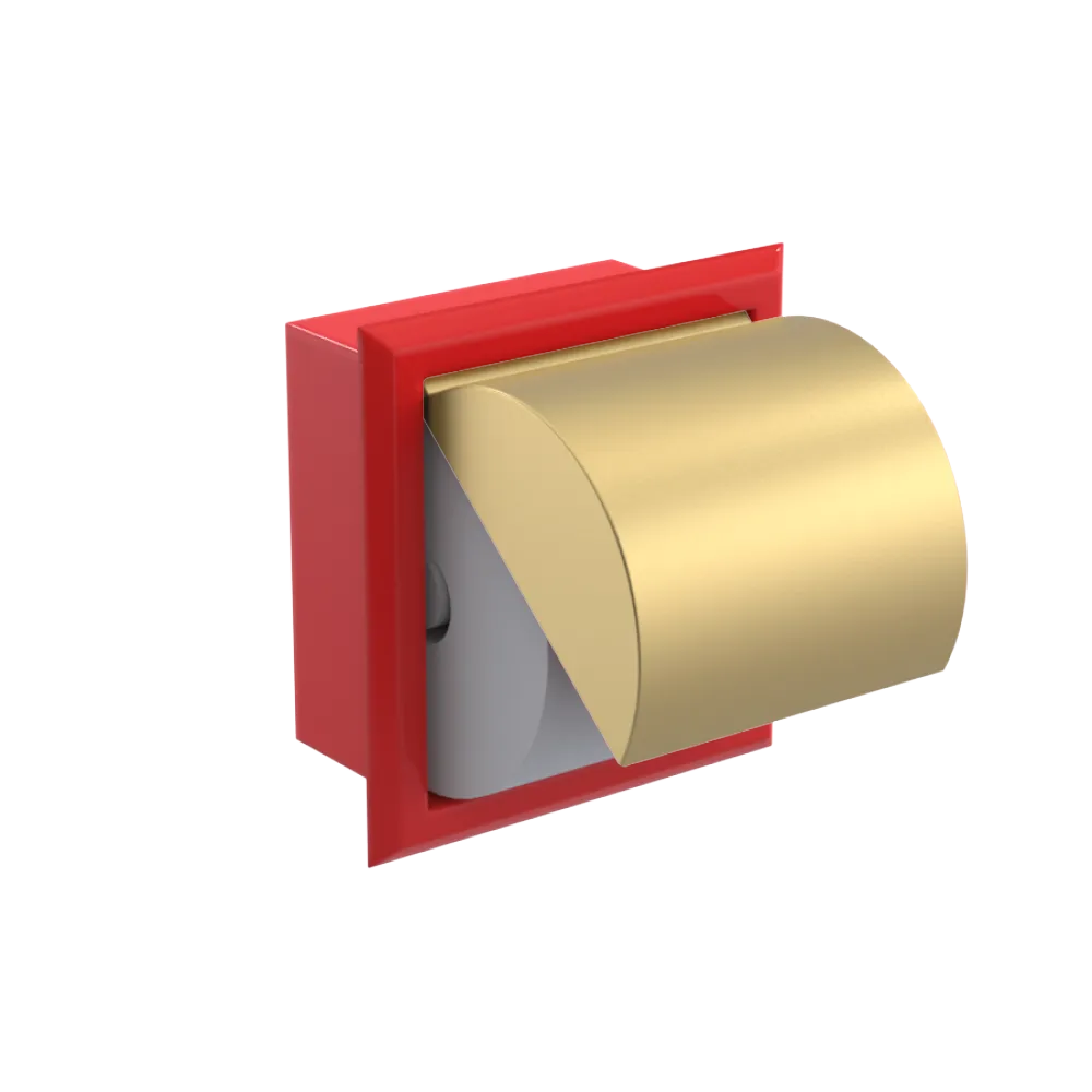 Rubinet RECESSED TOILET PAPER HOLDER Red