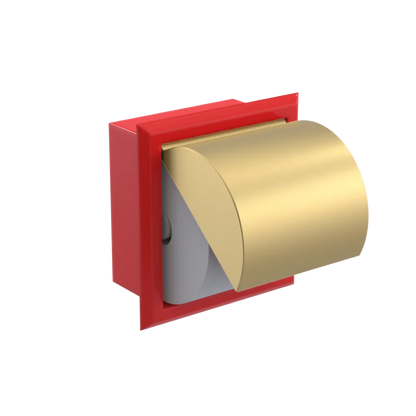 Rubinet RECESSED TOILET PAPER HOLDER Red