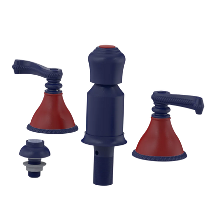 Rubinet Bidet Fitting with Spray, Diverter, and Vacum Breaker (Less Drain) Midnight Blue