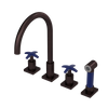 Rubinet Widespread Kitchen Set with Hand Spray Oil Rubbed Bronze