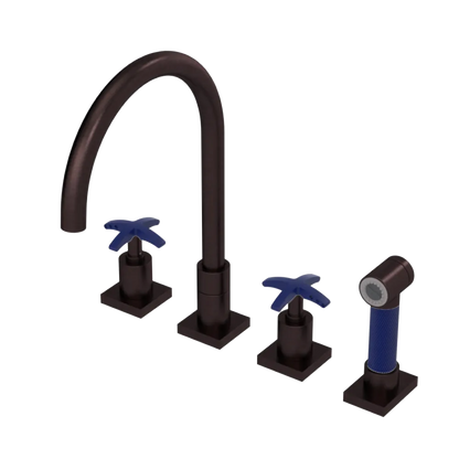 Rubinet Widespread Kitchen Set with Hand Spray Oil Rubbed Bronze