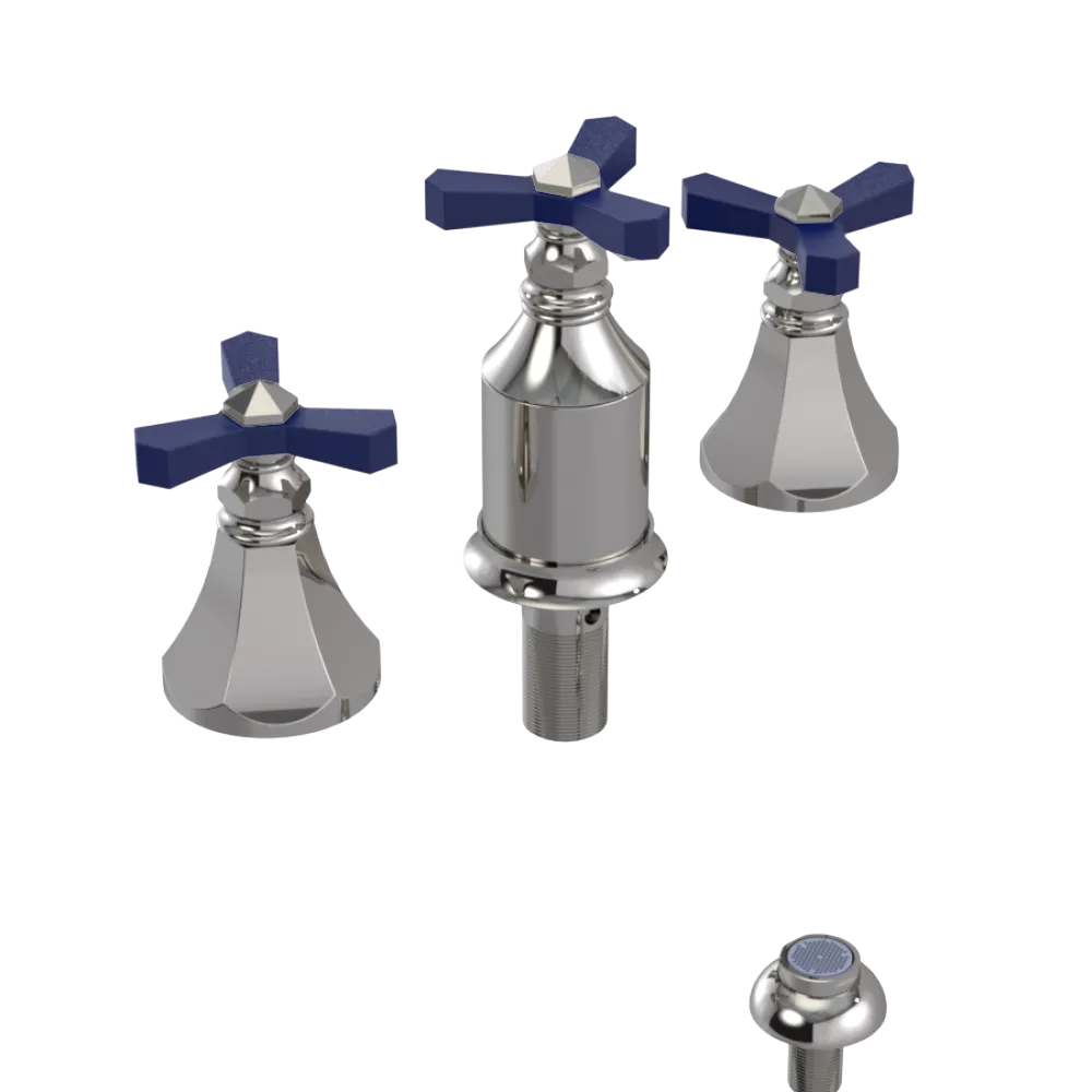 Rubinet Bidet Fitting with Spray, Diverter, and Vacum Breaker (Less Drain) Polished Nickel