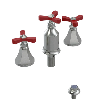 Rubinet Bidet Fitting with Spray, Diverter, and Vacum Breaker (Less Drain) Satin Nickel