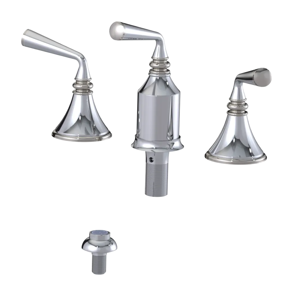 Rubinet Bidet Fitting with Spray, Diverter, and Vacum Breaker (Less Drain) Chrome