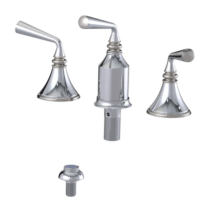 Rubinet Bidet Fitting with Spray, Diverter, and Vacum Breaker (Less Drain) Chrome