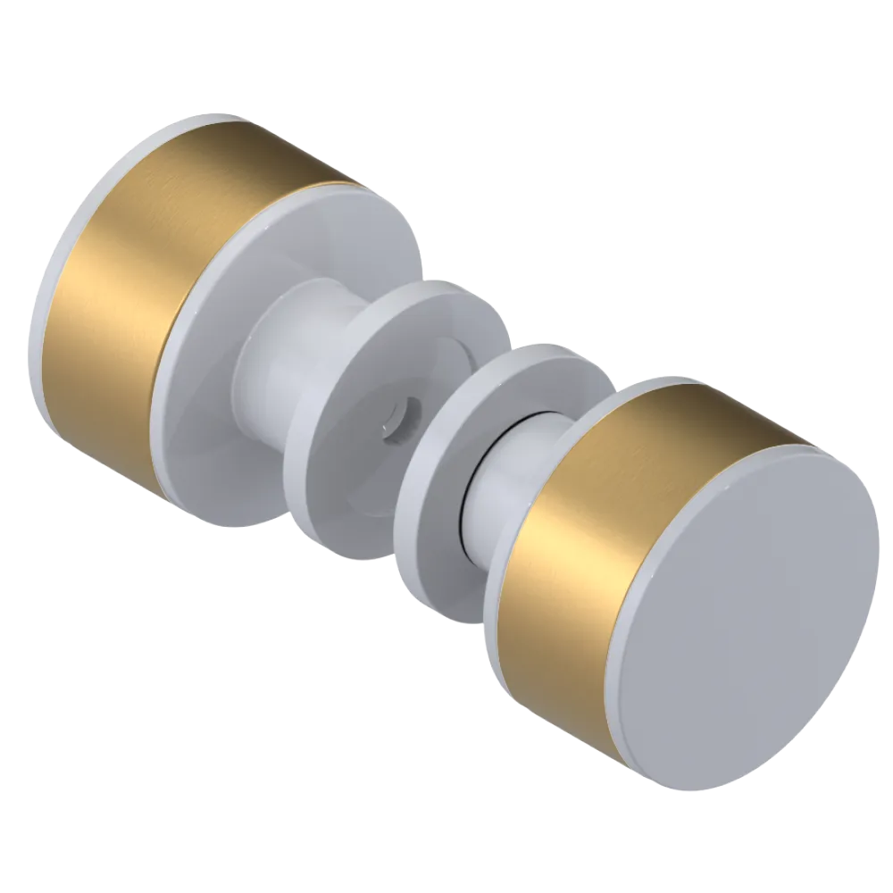 Rubinet Shower Door Knob (set) White
