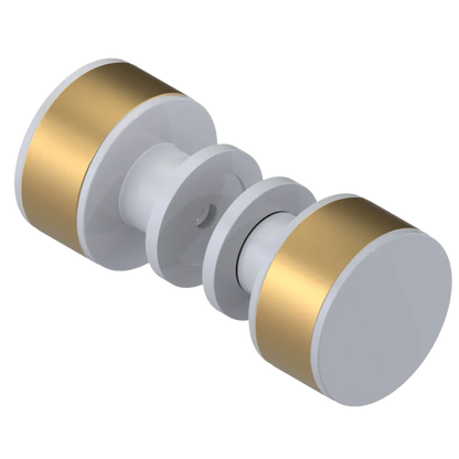 Rubinet Shower Door Knob (set) White