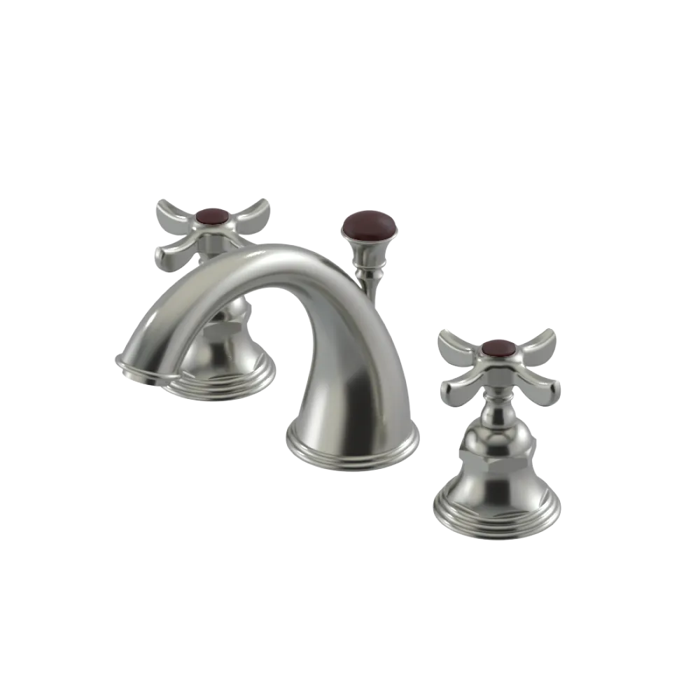 Rubinet Widespread Lav. Set. (less drain) Satin Nickel