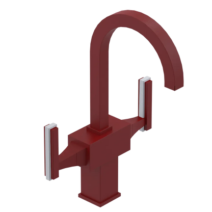 Rubinet Single Hole Dual Handle Lav. Set. (less drain) Maroon