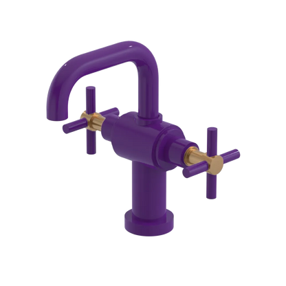Rubinet Single Hole Dual Handle Lav. Set. (less drain) Purple Haze