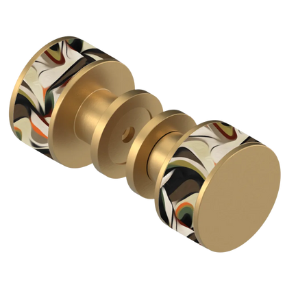 Rubinet Shower Door Knob (set) Satin Gold