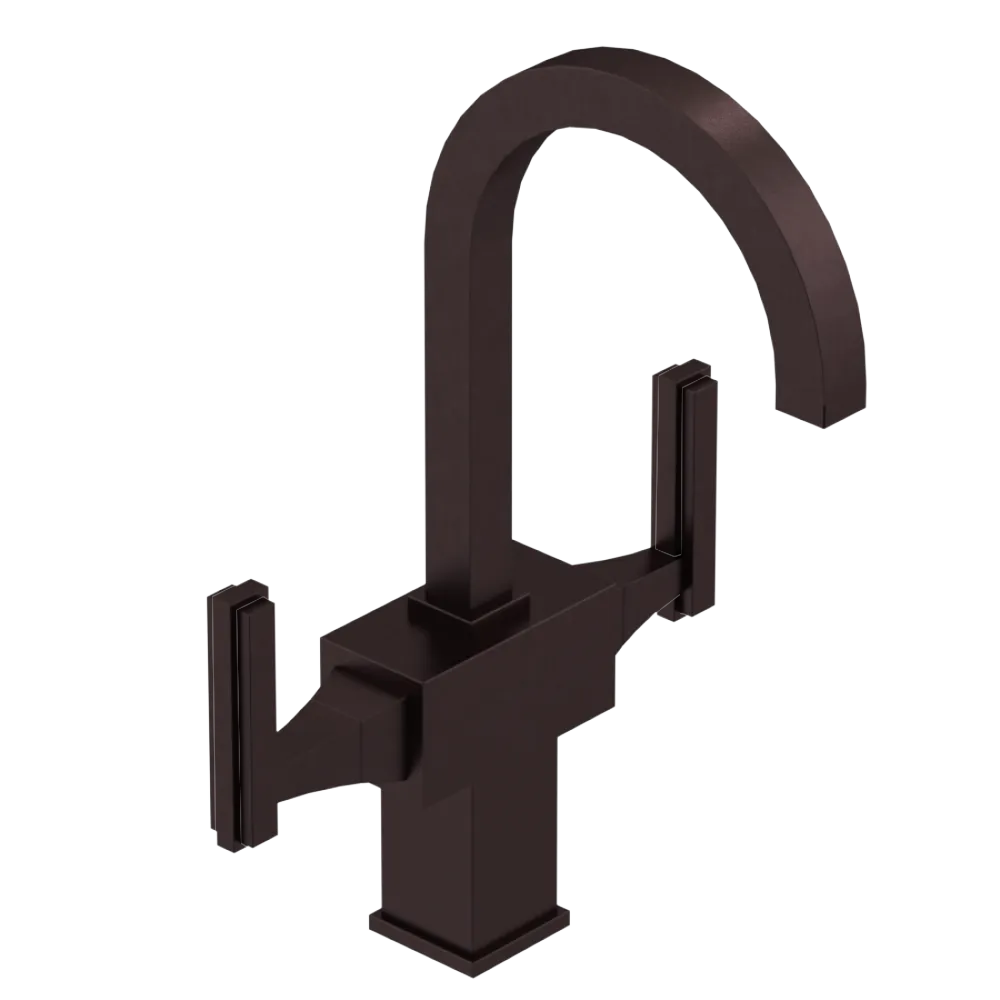 Rubinet Single Hole Dual Handle Lav. Set. (less drain) Oil Rubbed Bronze