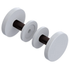 Rubinet Shower Door Knob (set) White