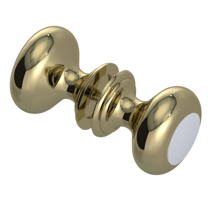 Rubinet Shower Door Knob (set) Natural Brass