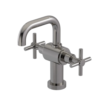 Rubinet Single Hole Dual Handle Lav. Set. (less drain) Polished Nickel