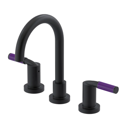 Rubinet Widespread Lav set (less drain) Matt Black