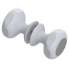 Rubinet Shower Door Knob (set) White