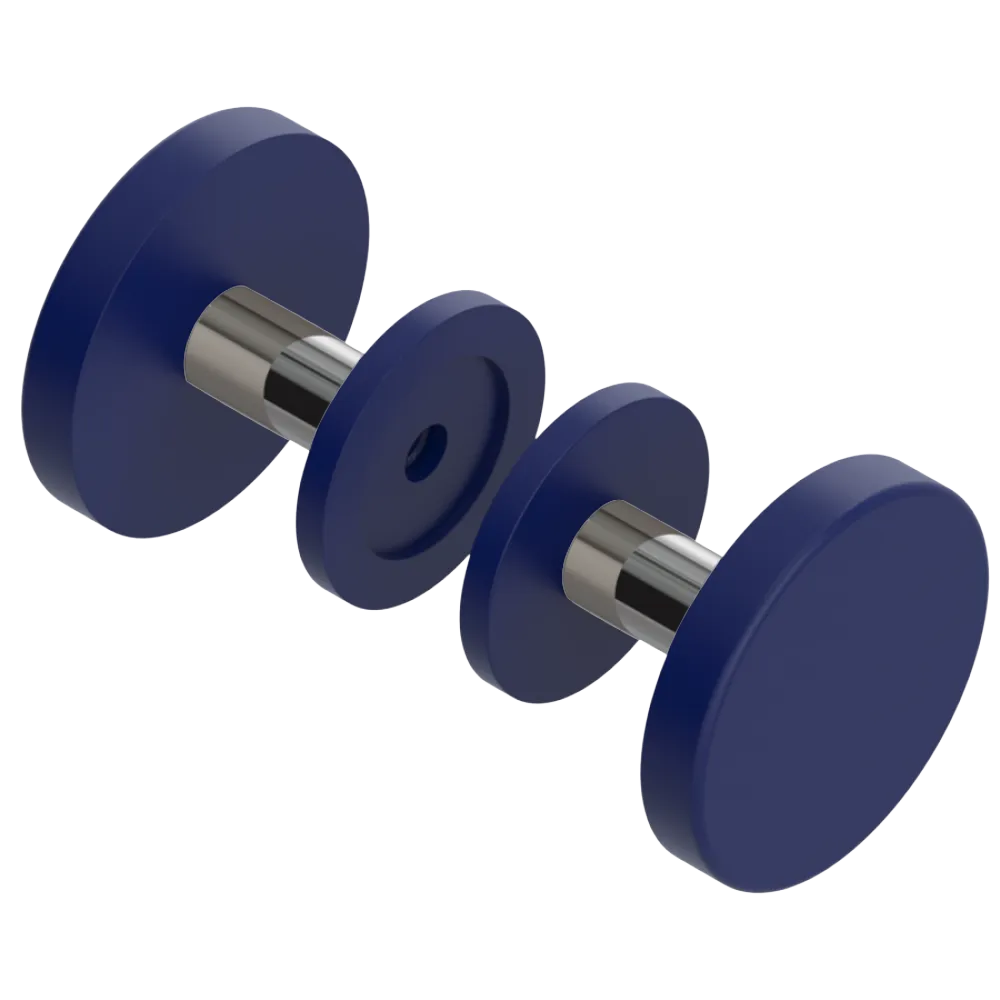 Rubinet Shower Door Knob (set) Midnight Blue