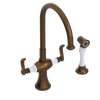 Rubinet Two Handle Single Hole Kitchen Set with Hand Spray Oil Rubbed Bronze