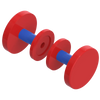 Rubinet Shower Door Knob (set) Red