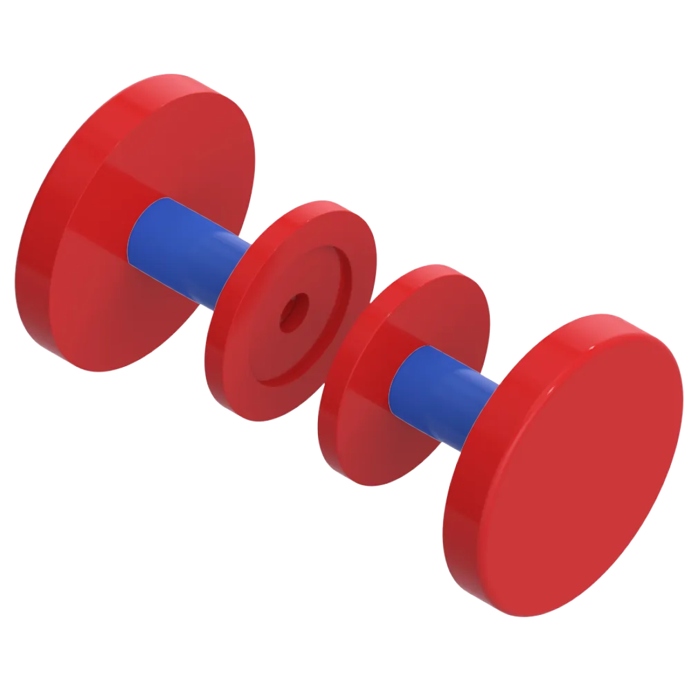 Rubinet Shower Door Knob (set) Red