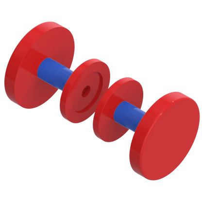 Rubinet Shower Door Knob (set) Red