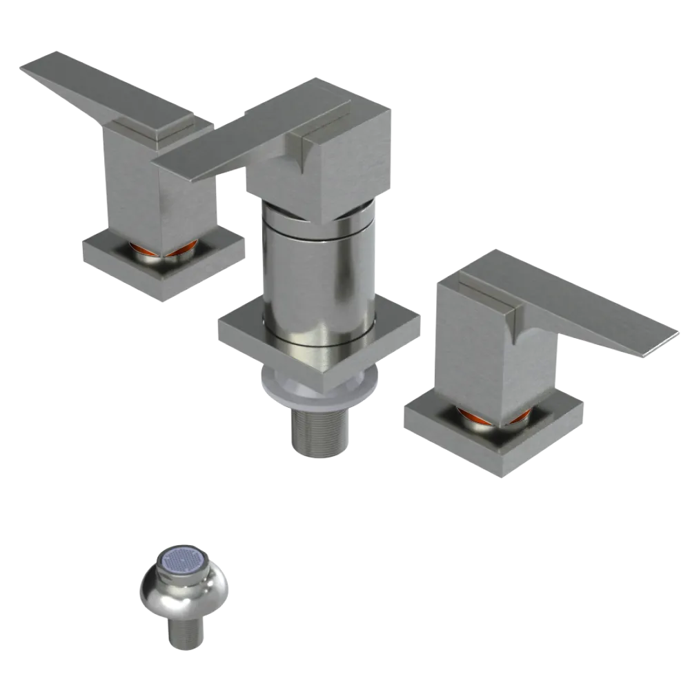 Rubinet Bidet Fitting with Spray, Diverter, and Vacuum Breaker (less drain) Satin Nickel