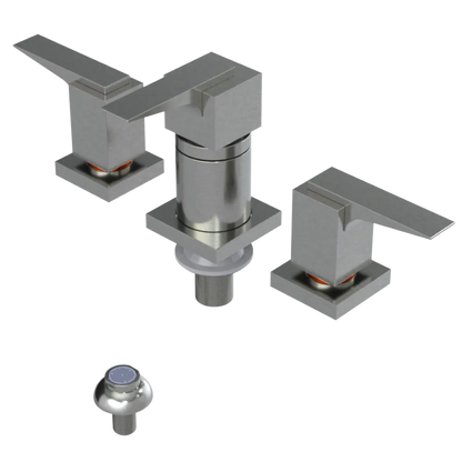 Rubinet Bidet Fitting with Spray, Diverter, and Vacuum Breaker (less drain) Satin Nickel