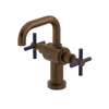 Rubinet Single Hole Dual Handle Lav. Set. (less drain) Tuscan Brass