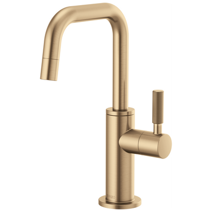 Brizo Beverage Faucet With Square Spout And Knurled Handle