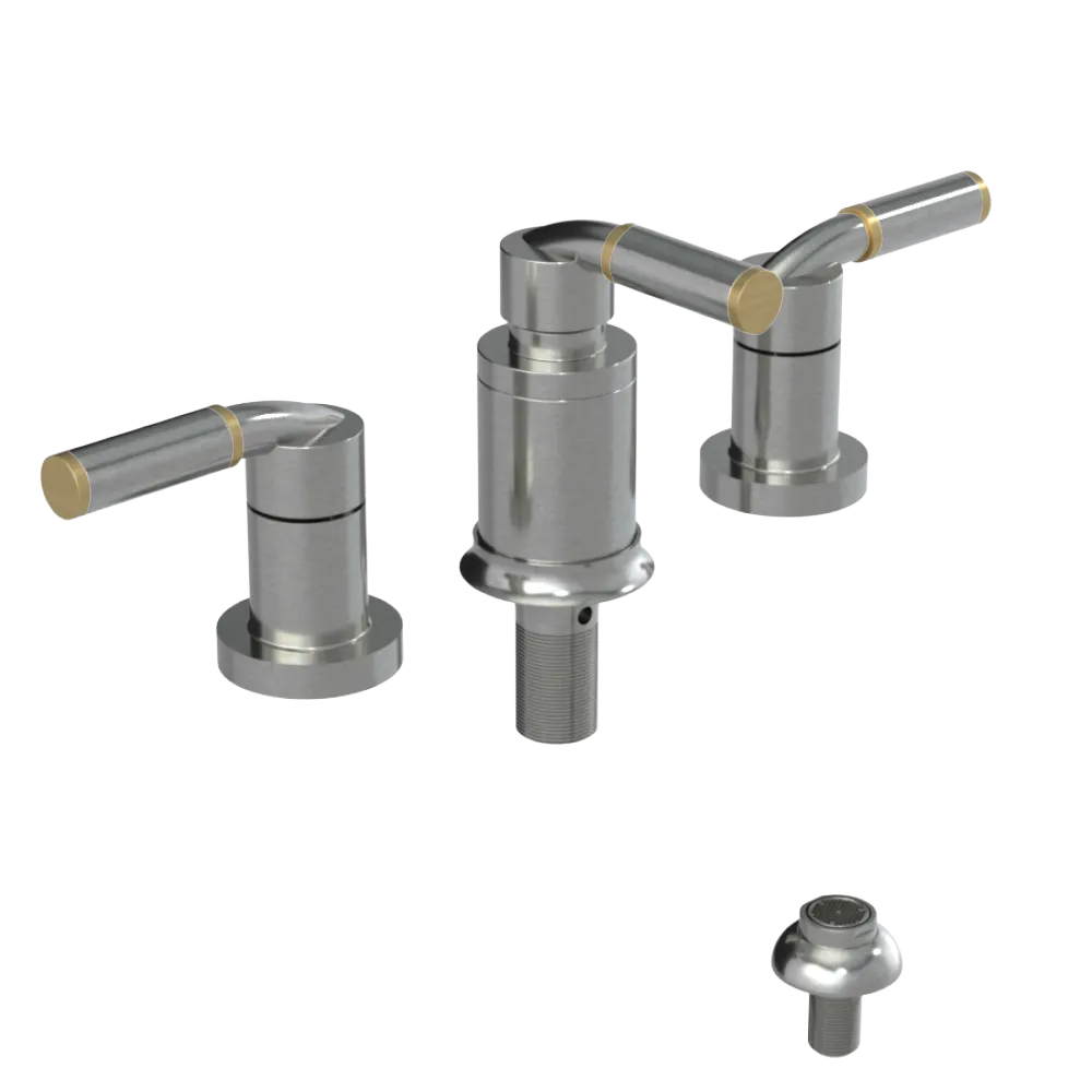 Rubinet Bidet Fitting with Spray, Diverter, and Vacuum Breaker (less drain) Satin Nickel