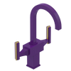 Rubinet Single Hole Dual Handle Lav. Set. (less drain) Purple Haze