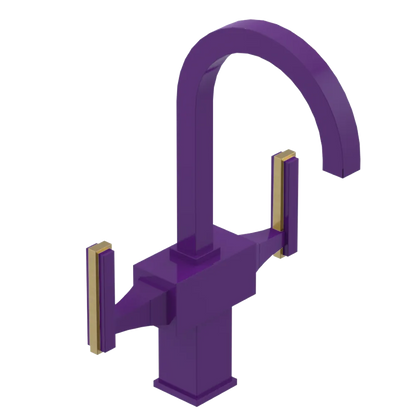 Rubinet Single Hole Dual Handle Lav. Set. (less drain) Purple Haze