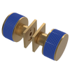 Rubinet Shower Door Knob (set) Satin Gold
