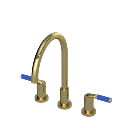 Rubinet Widespread Kitchen Set Natural Brass