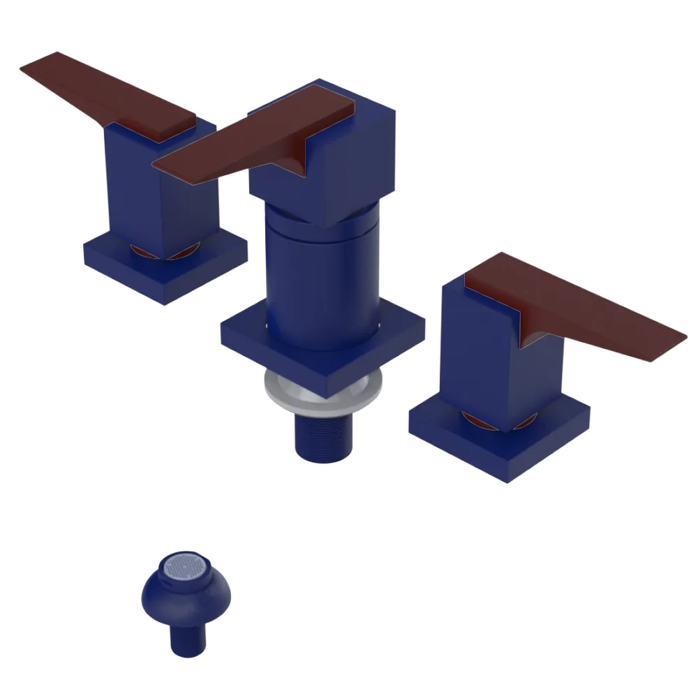 Rubinet Bidet Fitting with Spray, Diverter, and Vacuum Breaker (less drain) Midnight Blue