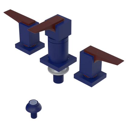 Rubinet Bidet Fitting with Spray, Diverter, and Vacuum Breaker (less drain) Midnight Blue
