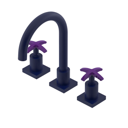 Rubinet Widespread Lav. Set. (less drain) Midnight Blue