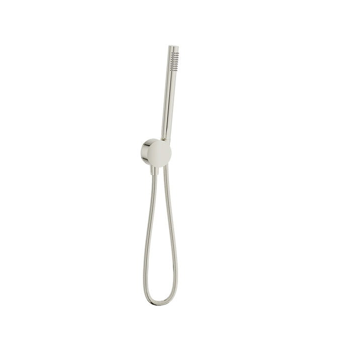 Baril 1-spray anti-limestone hand shower on wall-mounted supply elbow