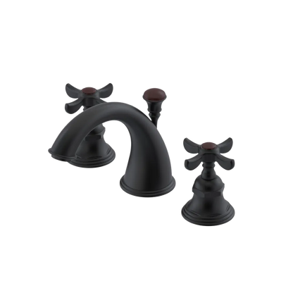 Rubinet Widespread Lav. Set. (less drain) Matt Black