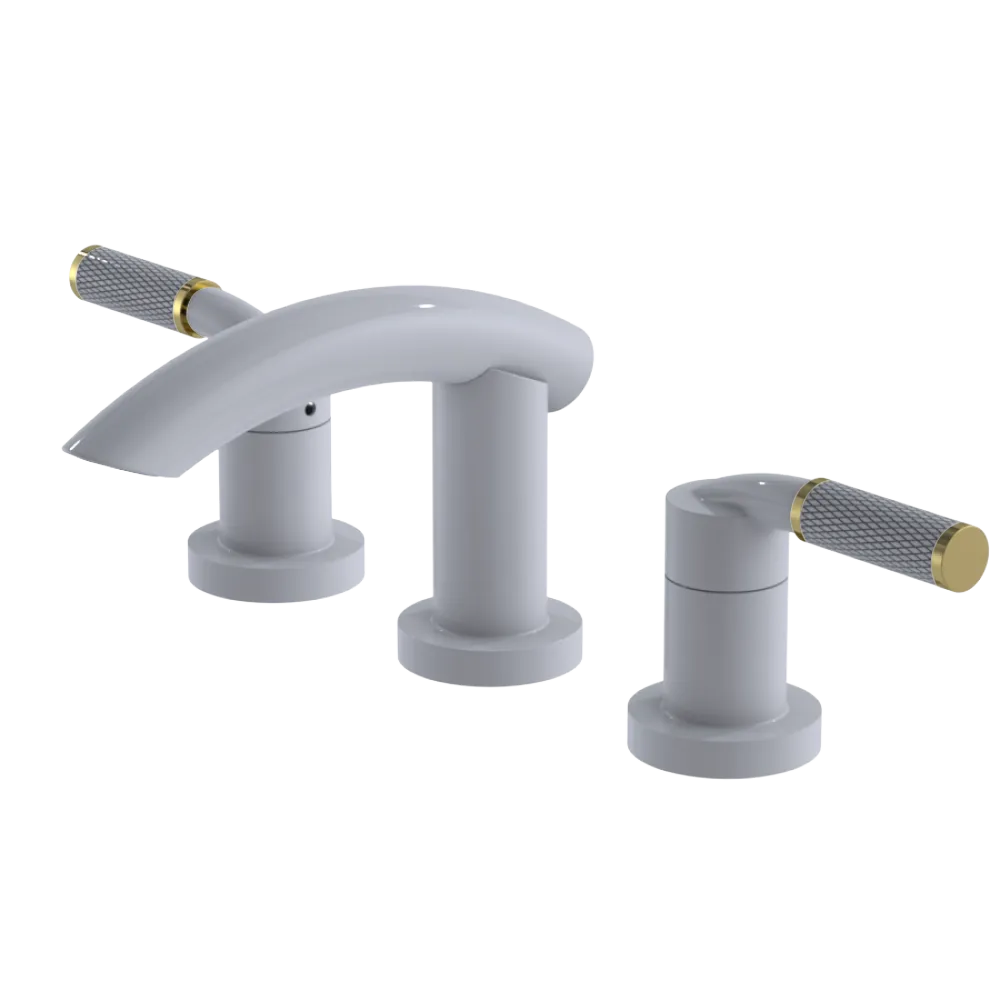 Rubinet Widespread Lav. Set. (less drain) White