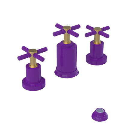 Rubinet Bidet Fitting with Spray, Diverter, and Vacuum Breaker (less drain) Purple Haze