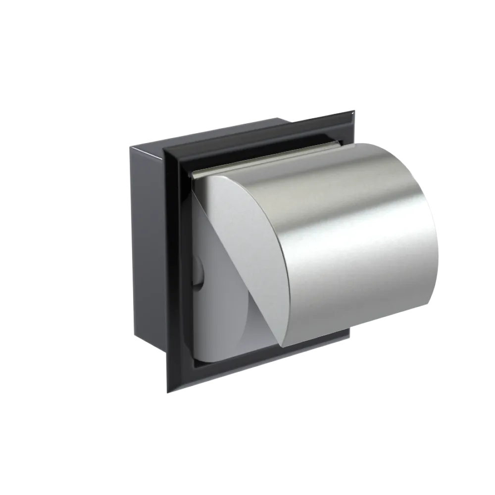 Rubinet RECESSED TOILET PAPER HOLDER Black