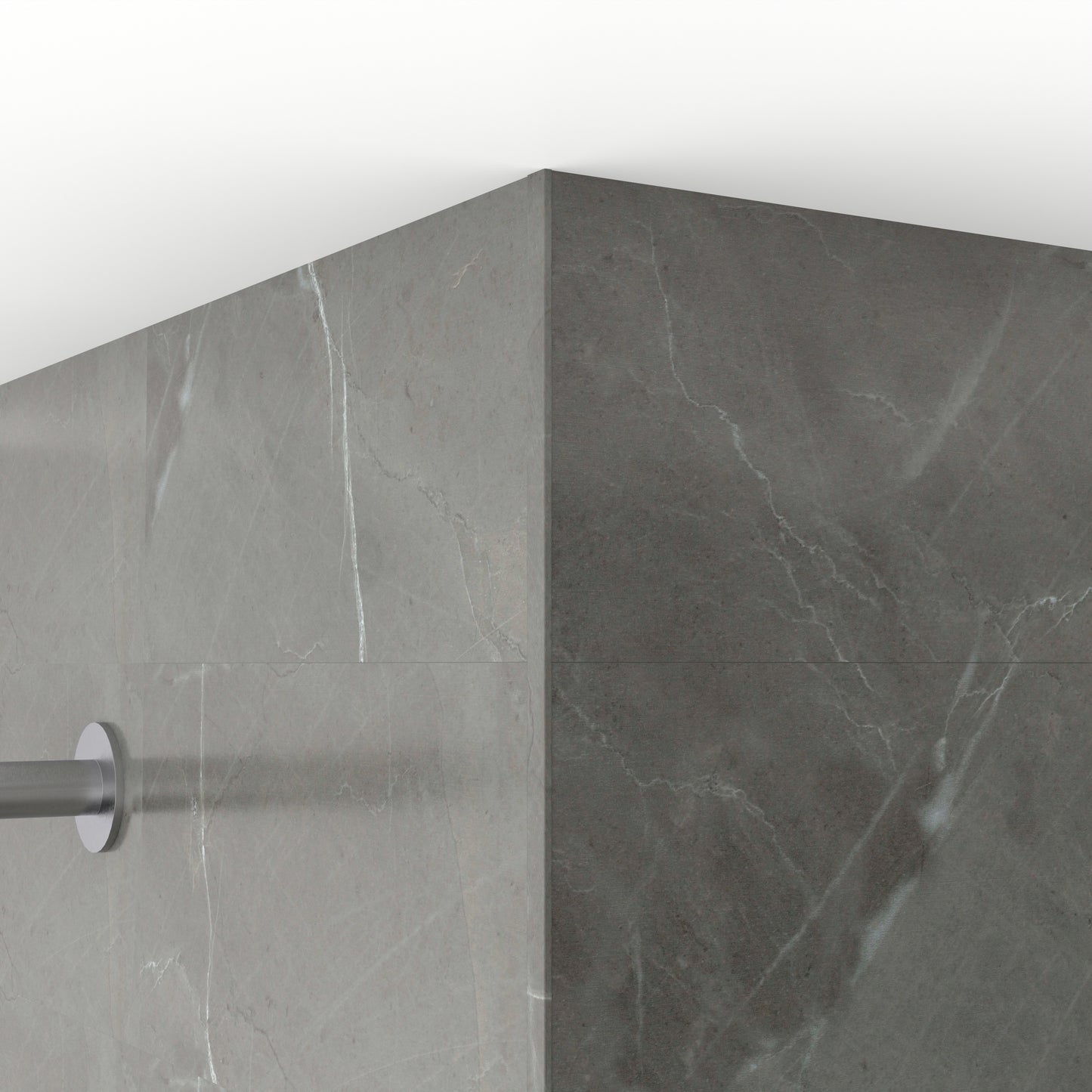 Neptune Viva Edge Trim 94 in. Marble Glacier