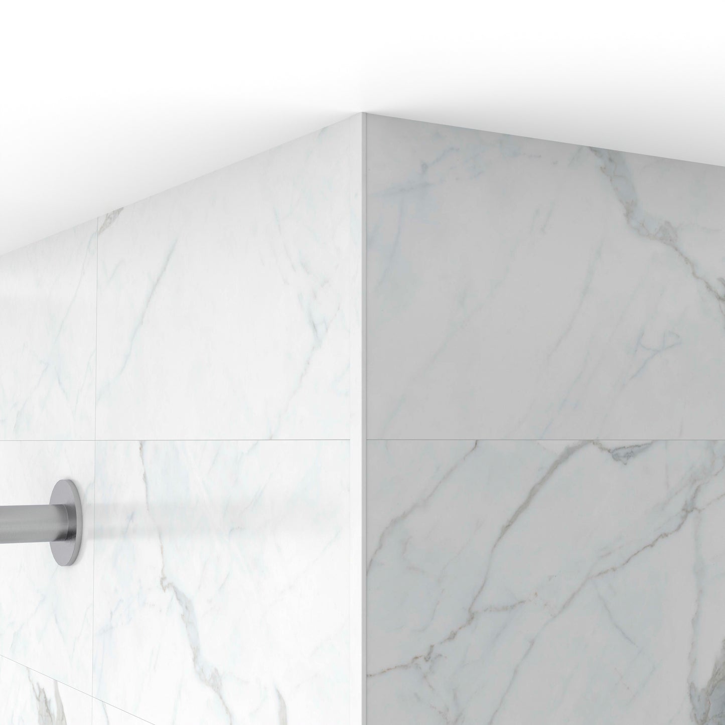 Neptune Viva Edge Trim 94 in. Marble Glacier