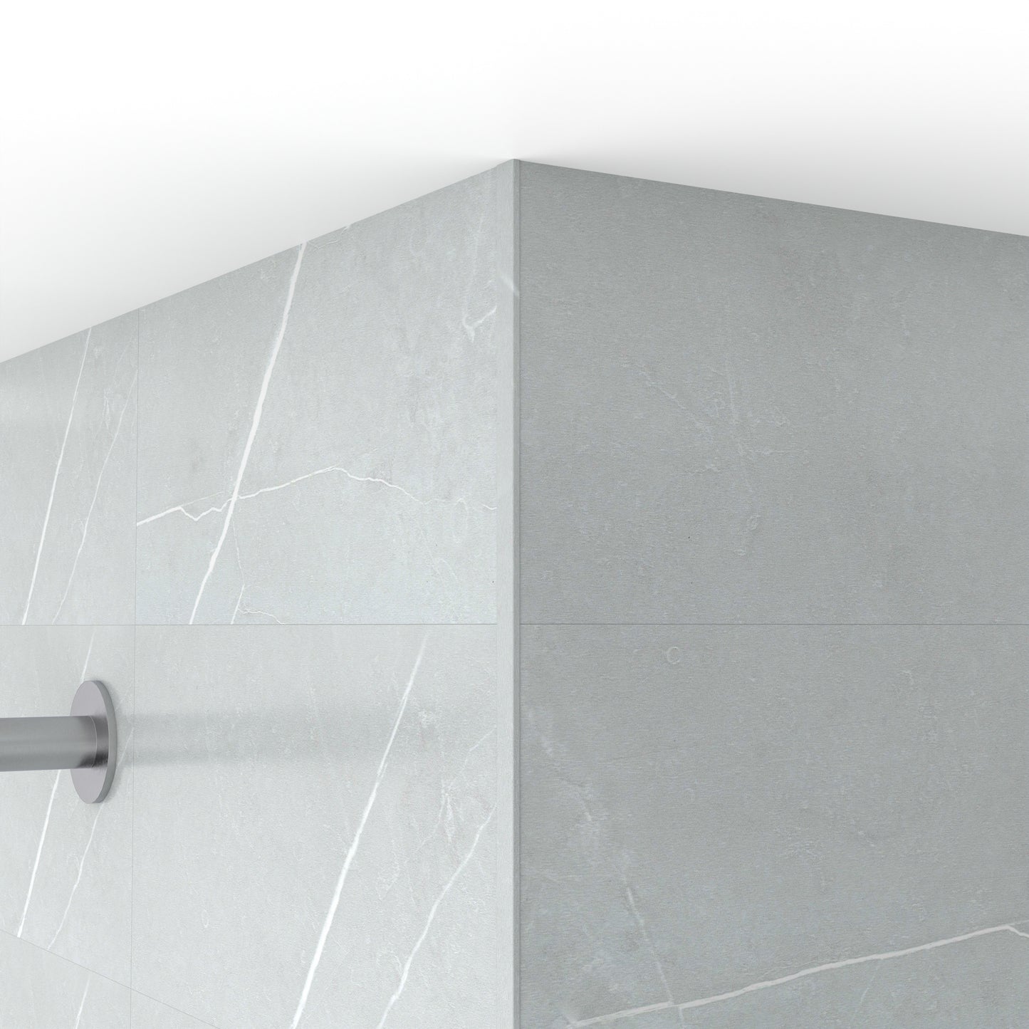 Neptune Viva Edge Trim 94 in. Marble Glacier
