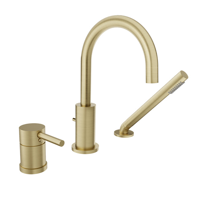 Baril 3-piece tub filler with hand shower