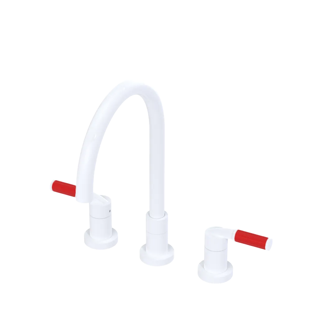 Rubinet Widespread Kitchen Set White