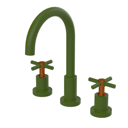 Rubinet Widespread Kitchen Set with LaSalle Spout Green Envy